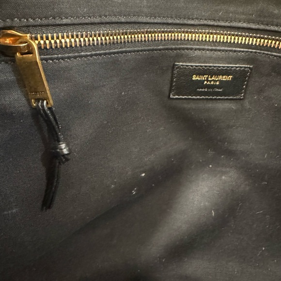 Saint Laurent Rive Gauche Beige and Brown Tote - Picture 6 of 6